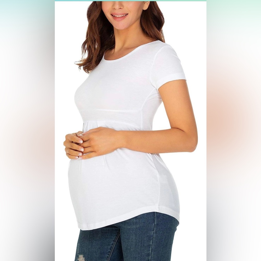 White Maternity T-Shirt